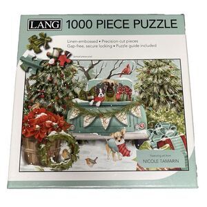 Lang Merry Dogs Christmas Jigsaw Puzzle 1000 Pieces 29"x20" NEW SEALED